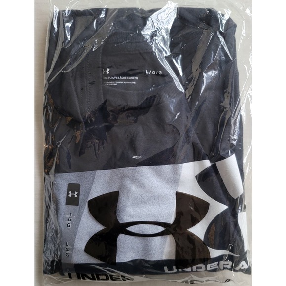 Under Armour Men's UA Fast Left Chest Short Sleeve T-Shirt Tee L Black Cotton - Picture 1 of 8